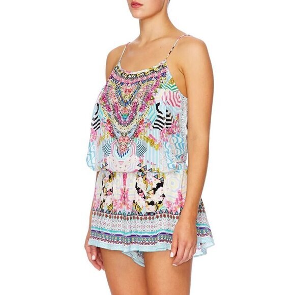 Camilla Under My Shoestring Strap Playsuit Size XS‎ b73